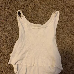 White cut croptop